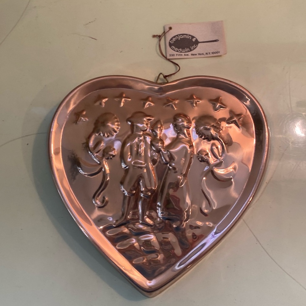 Benjamin & Medwin Inc.  Copperware Mold.  Lined w/Nickel.  9” x 9” x 1 1/4”‎